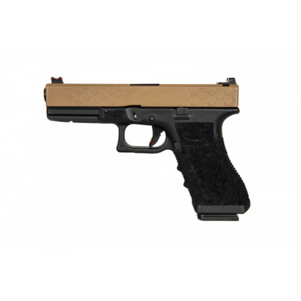Страйкбольний пістолет D-Boys Glock 17 Gen.4 755 Green Gas Half-Tan